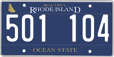 RI license plate 501104