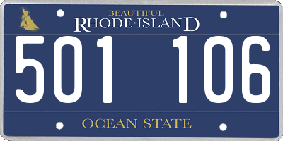 RI license plate 501106
