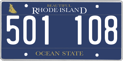 RI license plate 501108