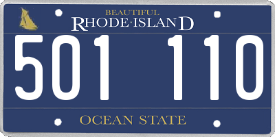 RI license plate 501110
