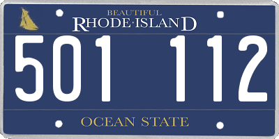 RI license plate 501112