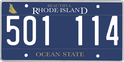 RI license plate 501114