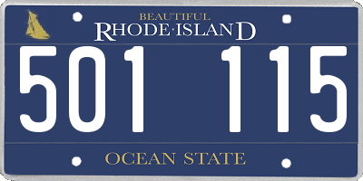 RI license plate 501115