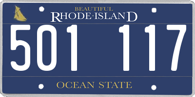 RI license plate 501117