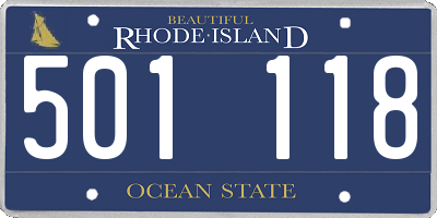 RI license plate 501118