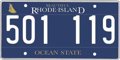 RI license plate 501119