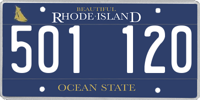 RI license plate 501120