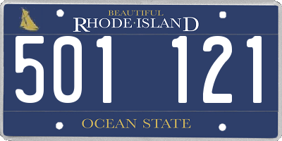 RI license plate 501121