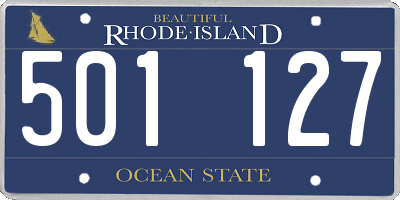 RI license plate 501127