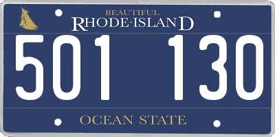 RI license plate 501130