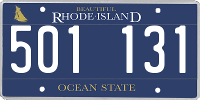 RI license plate 501131