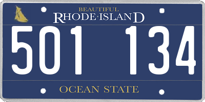 RI license plate 501134