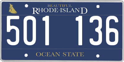 RI license plate 501136