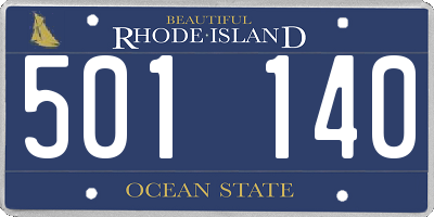RI license plate 501140