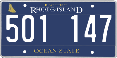 RI license plate 501147