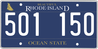 RI license plate 501150