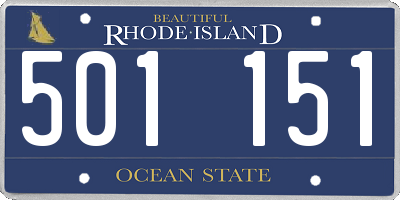 RI license plate 501151