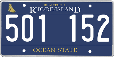 RI license plate 501152