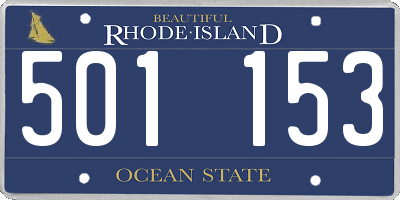 RI license plate 501153