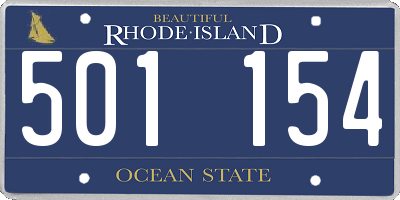 RI license plate 501154