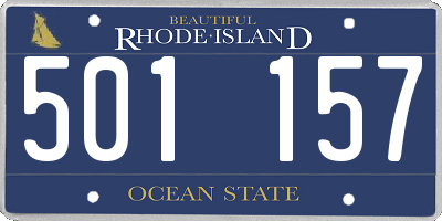 RI license plate 501157