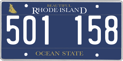 RI license plate 501158