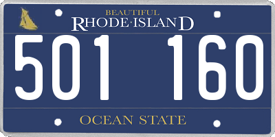 RI license plate 501160