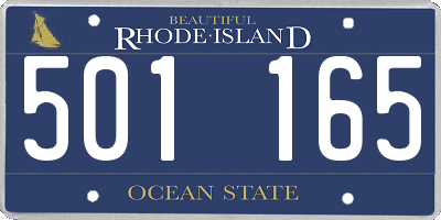 RI license plate 501165