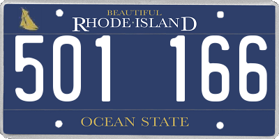 RI license plate 501166
