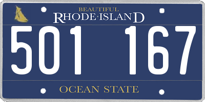 RI license plate 501167