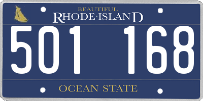RI license plate 501168
