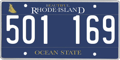 RI license plate 501169