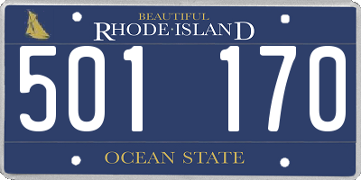 RI license plate 501170