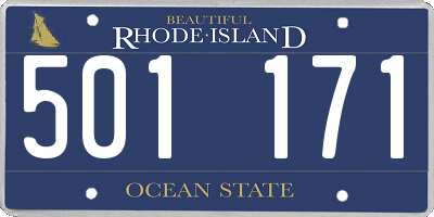 RI license plate 501171