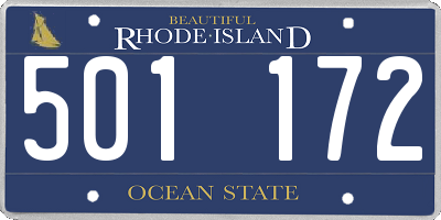 RI license plate 501172