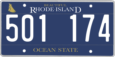 RI license plate 501174