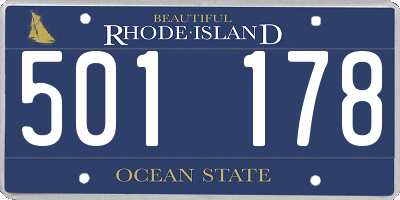RI license plate 501178