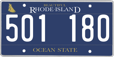RI license plate 501180
