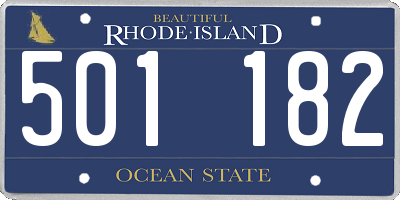 RI license plate 501182