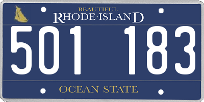 RI license plate 501183