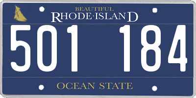 RI license plate 501184