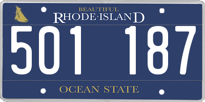 RI license plate 501187