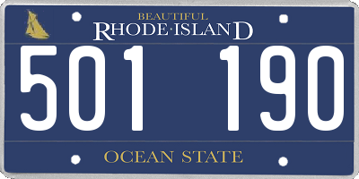 RI license plate 501190