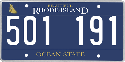 RI license plate 501191