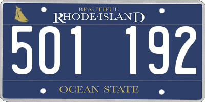 RI license plate 501192