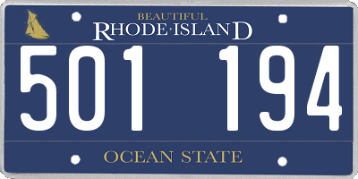 RI license plate 501194