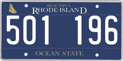 RI license plate 501196
