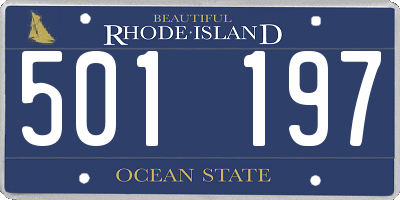 RI license plate 501197