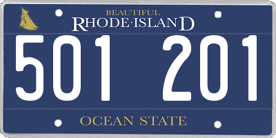 RI license plate 501201