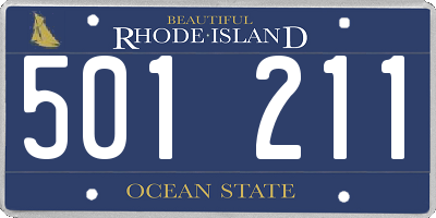 RI license plate 501211